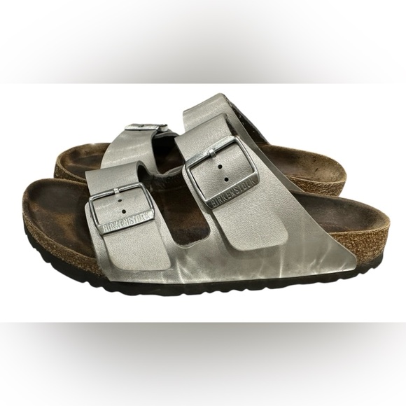 Birkenstock Arizona silver size 38 women’s B10 - Picture 3 of 7